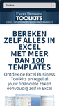 Mobile Screenshot of excelbusinesstoolkits.com